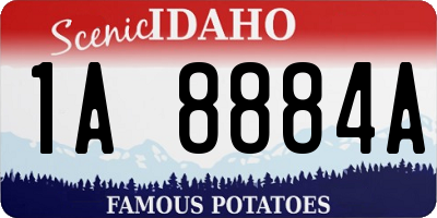 ID license plate 1A8884A