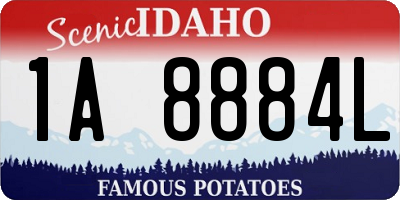 ID license plate 1A8884L