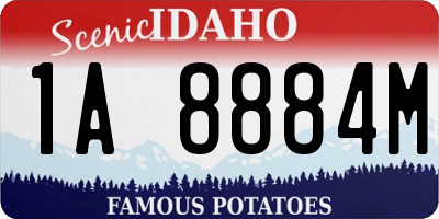 ID license plate 1A8884M