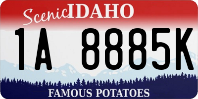 ID license plate 1A8885K