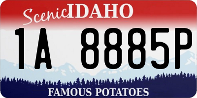 ID license plate 1A8885P
