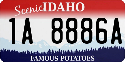 ID license plate 1A8886A