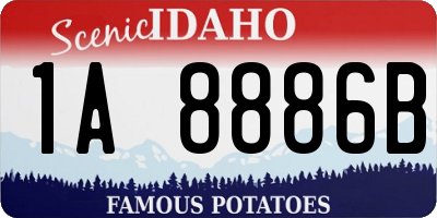 ID license plate 1A8886B