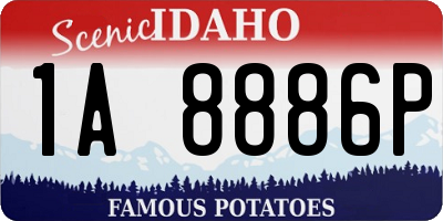 ID license plate 1A8886P