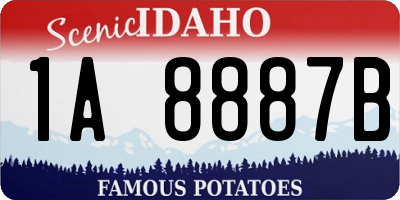 ID license plate 1A8887B