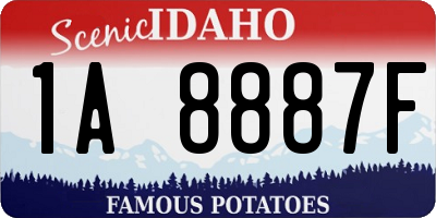 ID license plate 1A8887F