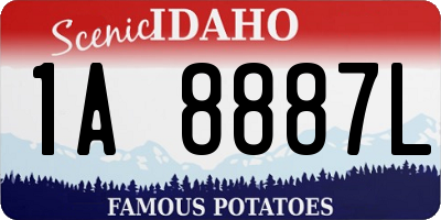ID license plate 1A8887L