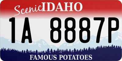 ID license plate 1A8887P
