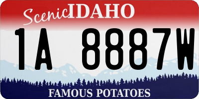 ID license plate 1A8887W