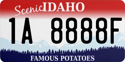 ID license plate 1A8888F