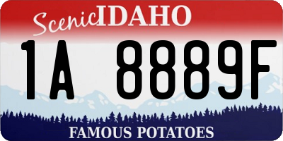 ID license plate 1A8889F