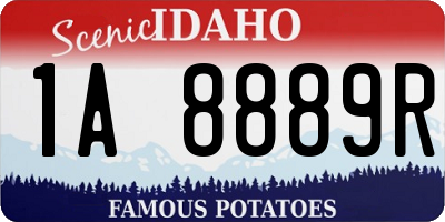 ID license plate 1A8889R