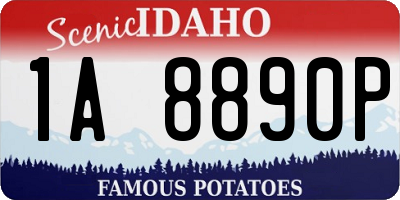 ID license plate 1A8890P