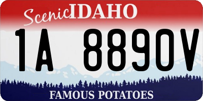 ID license plate 1A8890V