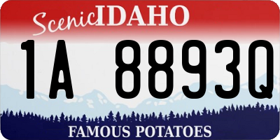 ID license plate 1A8893Q
