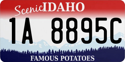 ID license plate 1A8895C
