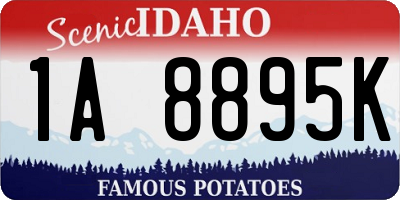ID license plate 1A8895K