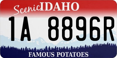 ID license plate 1A8896R