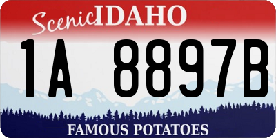 ID license plate 1A8897B