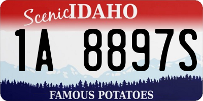 ID license plate 1A8897S