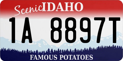 ID license plate 1A8897T
