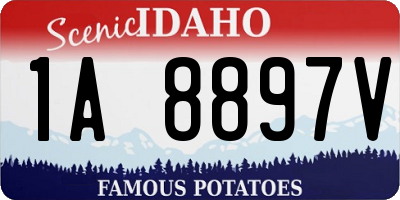 ID license plate 1A8897V