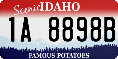 ID license plate 1A8898B