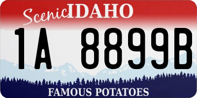 ID license plate 1A8899B