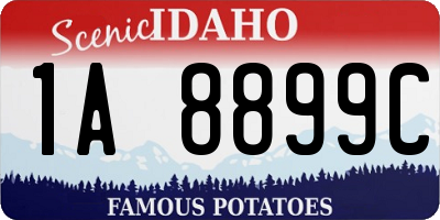 ID license plate 1A8899C