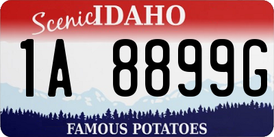 ID license plate 1A8899G