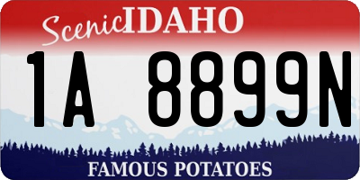 ID license plate 1A8899N