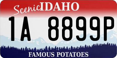 ID license plate 1A8899P