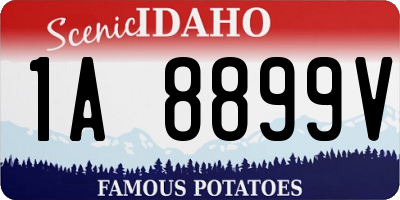 ID license plate 1A8899V
