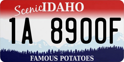 ID license plate 1A8900F