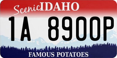 ID license plate 1A8900P