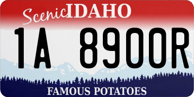 ID license plate 1A8900R