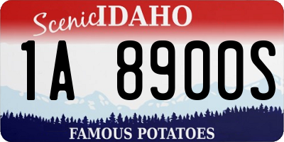 ID license plate 1A8900S