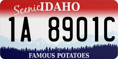 ID license plate 1A8901C