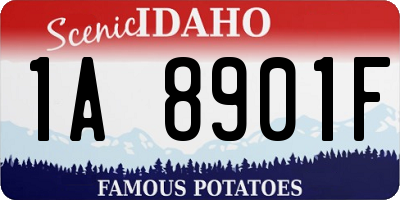 ID license plate 1A8901F