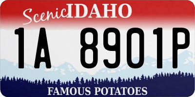 ID license plate 1A8901P