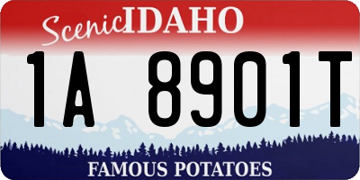 ID license plate 1A8901T