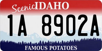ID license plate 1A8902A