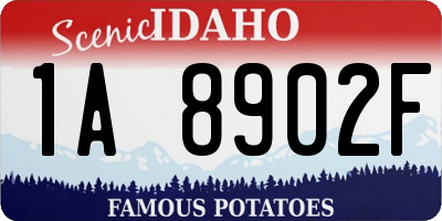 ID license plate 1A8902F
