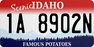 ID license plate 1A8902N
