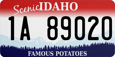 ID license plate 1A8902O