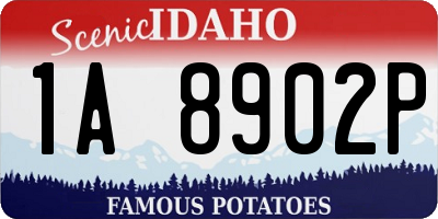 ID license plate 1A8902P