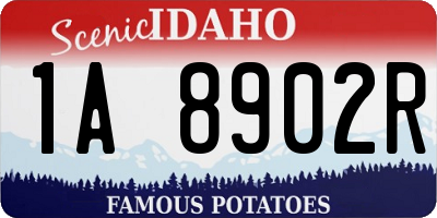 ID license plate 1A8902R