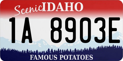 ID license plate 1A8903E