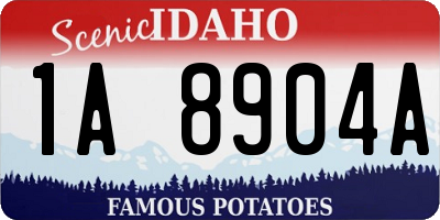 ID license plate 1A8904A