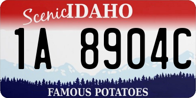 ID license plate 1A8904C
